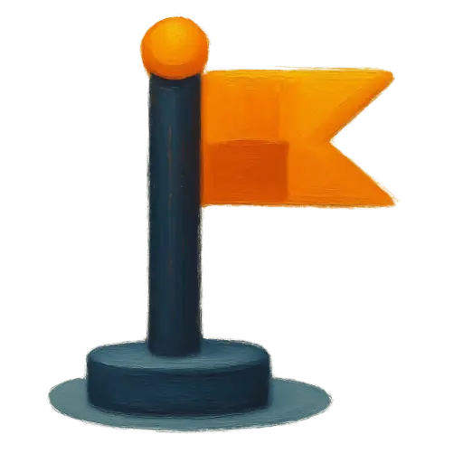 Project milestone flag marker