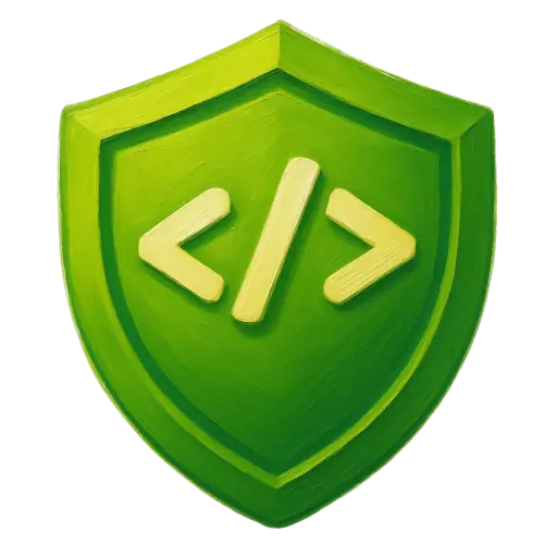 Secure coding practices represented by shield